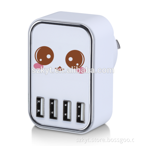 Mobile accessories 4 USB port wall charger, EU wall charger